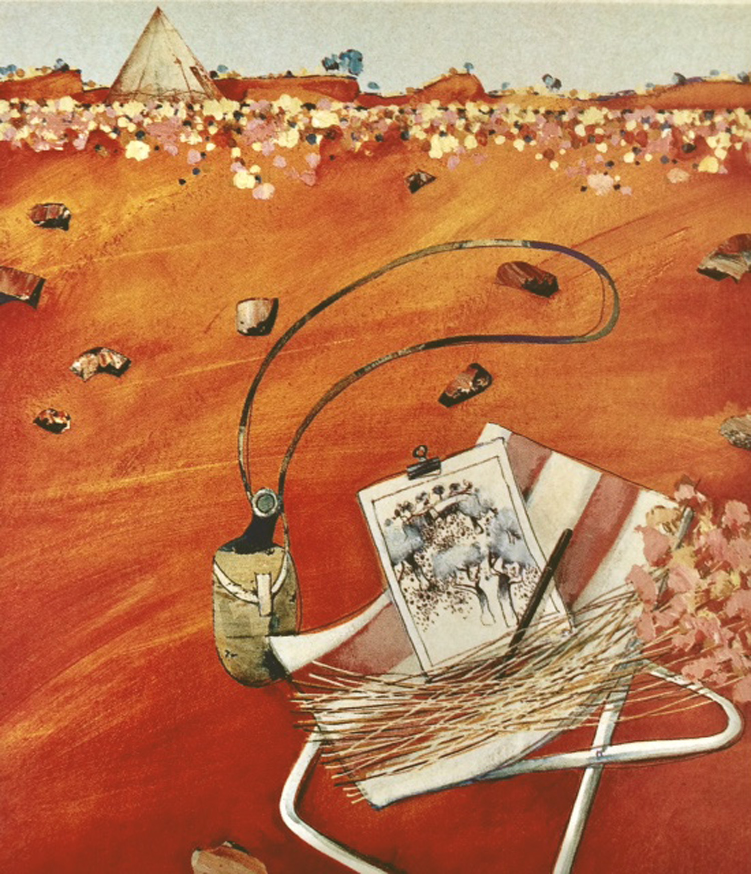 Jules Sher Campsite Still Life with Wildflowers 1989