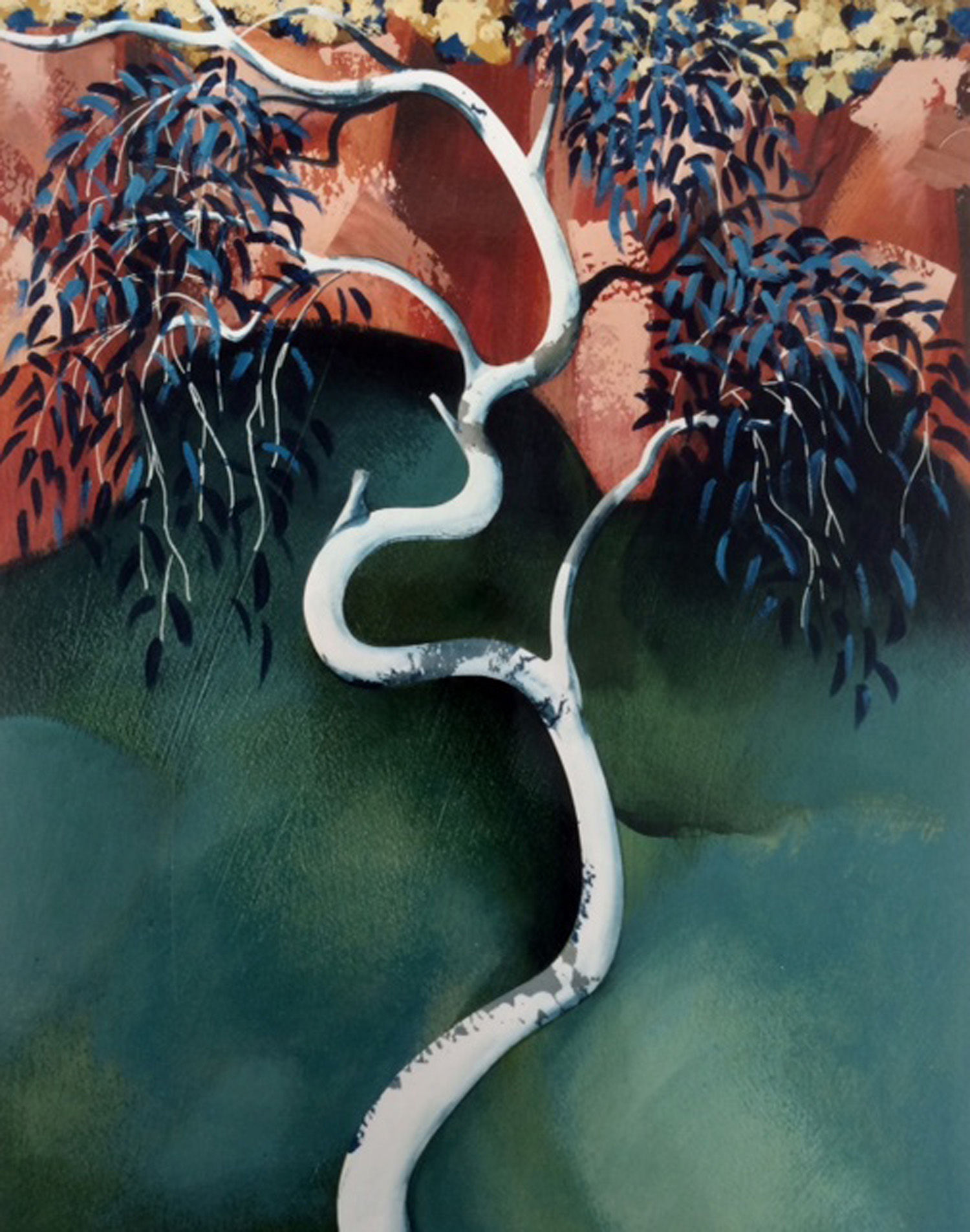 Jules Sher Young Ghost Gum and Rock Pool Dales Gorge 1989